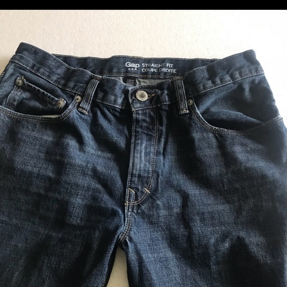 Men's GAP Straight Fit Coupe Droite Jeans 32x34 - Picture 2 of 3